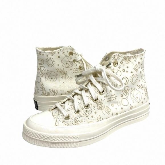 Converse Chuck 70 Shoes Casual Canvas Egret High Top A02207C Sneakers Size Women - Picture 5 of 10
